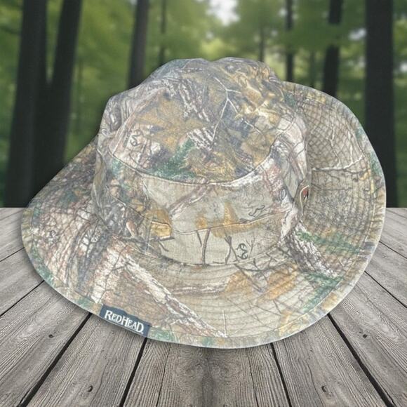 Redhead Camo Bucket Hat Boonie Medium/Large Chin Strap Hike Fish Hunt Outdoor - Picture 14 of 14